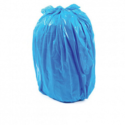 Мешки для мусора 160 л, с ушками, синие, рулон 10 шт., ПВД, 30 мкм, 90х125 см, PACLAN "Multitop", 134442