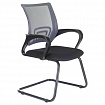 Кресло для приемных и переговорных BRABIX "Fly CF-100", серое/черное, 532089