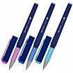 Ручка шариковая с грипом BRAUBERG "VIVID PASTEL", СИНЯЯ, SOFT TOUCH покрытие, узел 0,7 мм, линия письма 0,35 мм, 144399
