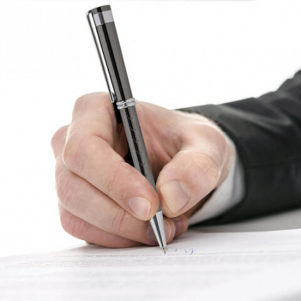 Ручка подарочная шариковая GALANT "MARINUS", корпус оружейный металл, детали хром, узел 0,7 мм, синяя, 143509