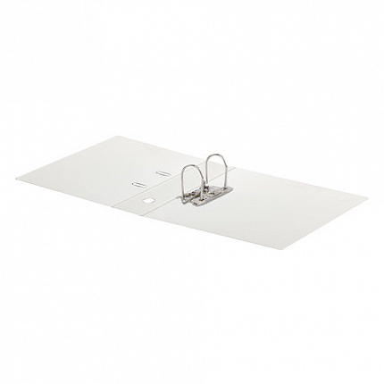 Папка-регистратор BRAUBERG с двухсторонним покрытием из ПВХ, 70 мм, белая, 222651