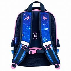 Ранец BRAUBERG FIT, 2 отделения, Night watcher, СВЕТЯЩИЙСЯ, 38х27х14 см, 273108