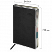 Ежедневник датированный 2026 А5 148х218 мм, GALANT "Infinity Silver", под кожу, черный, 117495
