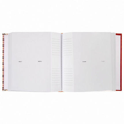 Фотоальбом BRAUBERG "Шотландка" на 200 фото 10х15 см, под кожу, бумажные страницы, бокс, 391192