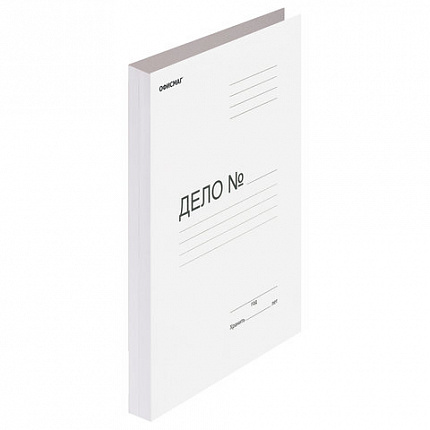 Скоросшиватель картонный ОФИСМАГ, гарантированная плотность 280 г/м2, до 200 листов, 124577