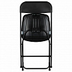 Стулья складные BRABIX "Golf CF-002", КОМПЛЕКТ 4 шт., черный каркас, пластик черный, 533030