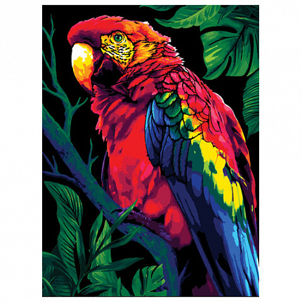 Гравюра в технике Скретчинг "Животные" АССОРТИ, цветная основа 30х40 см, штихель, LORI, 001