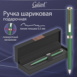 Ручка подарочная шариковая GALANT "Ando Emerald", корпус изумруд, детали золото, узел 0,7 мм, линия письма 0,5 мм, синяя, 144175