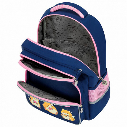 Рюкзак ЮНЛАНДИЯ COMPLETE с пеналом в комплекте, эрго-спинка, "Relaxing cats", 42х29х14 см, 273121