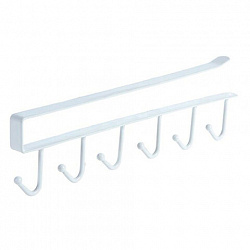 Держатель для полотенец и кухонной утвари 6 крючков подвесной для шкафов и полок LAIMA HOME, 608002