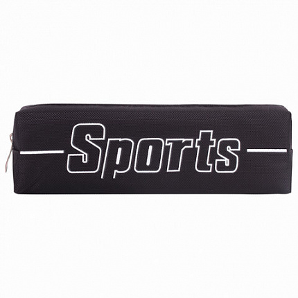 Пенал BRAUBERG, 1 отделение, полиэстер, "Sport", черный, 19х4х6 см, 270267