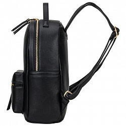 Рюкзак из экокожи BRAUBERG PODIUM женский, с отделением для планшета, черный, 34x25x13 см, 270817