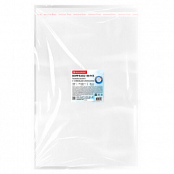 Пакеты БОПП с клеевым клапаном, КОМПЛЕКТ 100 штук, 25х35 + 4 см, 30 мкм, с усиленным швом, BRAUBERG, 700409