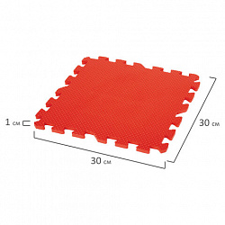 Коврик-пазл напольный 0,9х0,9 м, мягкий, цветной, 9 элементов 30х30 см, толщина 1 см, ЮНЛАНДИЯ, 664663