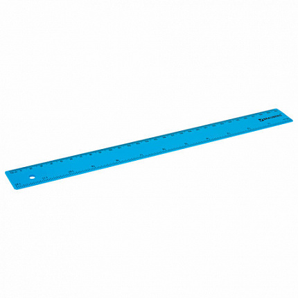 Линейка пластиковая 30 см, BRAUBERG, неоновая, ассорти, 210839