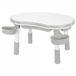 Стол детский трансформер 3 в 1 BRABIX KIDS CT-001, растущий, 2-8 лет, пластик, серый, 533290