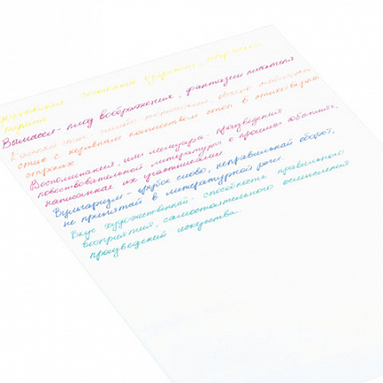 Ручки гелевые ЮНЛАНДИЯ, НАБОР 6 ЦВЕТОВ, МЕТАЛЛИК, с печатью, узел 0,7 мм, линия письма 0,5 мм, 142801