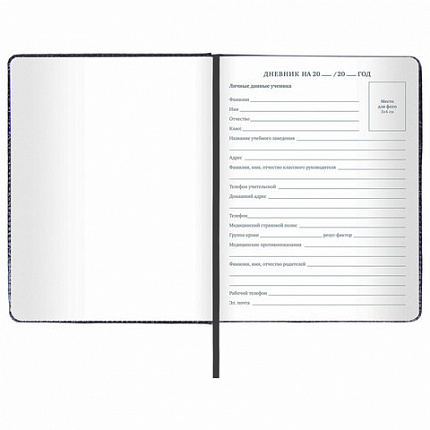 Дневник 1-11 класс 48 л., кожзам (твердая с поролоном), нашивка, BRAUBERG "CROCODILE", черный, 105481