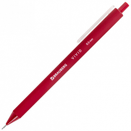 Карандаш механический 0,5 мм BRAUBERG "VIVID", корпус soft-touch ассорти, 182063