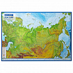 Карта России физическая 101х70 см, 1:8,5М, с ламинацией, интерактивная, европодвес, BRAUBERG, 112392