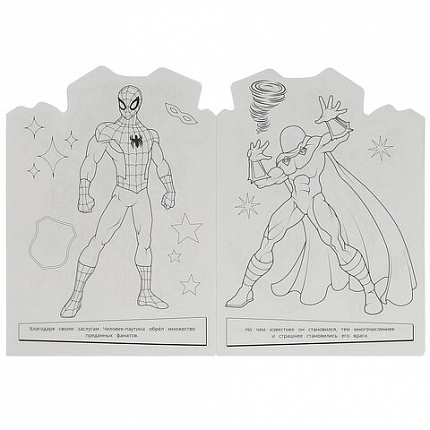 Книжка-раскраска с вырубкой в виде персонажа, "ЛИЦЕНЗИОННЫЕ СЮЖЕТЫ", ассорти, 210х285 мм, 16 страниц, УМКА
