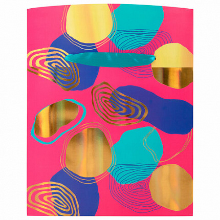 Пакет-коробка подарочный (1 штука) ассорти "Часы"/"Яркий", 22,5х13,5х20 см, тиснение фольгой, ламинация, 90080, 90079, 90080