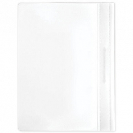 Скоросшиватель пластиковый BRAUBERG, А4, 130/180 мкм, белый, 228676