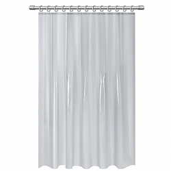 Шторка для ванной EVA, 180х200 см, кольца в комплекте, СЕРЫЕ ЛИНИИ, PRIMILA (ПРИМИЛА), 700107