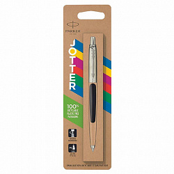 Ручка шариковая PARKER "Jotter Plastic CT", корпус черный, ежедневник А5 черный, золотой срез, пакет, 880894