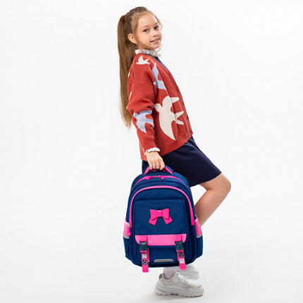 Рюкзак BRAUBERG SNAP, 2 отделения, 3 кармана, "Elegant bow", 39х28х16 см, 273129