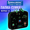 Папка на молнии с ручками BRAUBERG А4, 1 отделение, полиэстер, 80 мм, "Атака", 273306