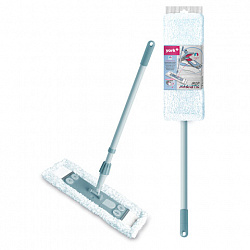 Швабра КОМПЛЕКТ черенок 85-145 см + флаундер + насадка МОП (608413) ТИП К, YORK "Magnetic", 8169, 81690