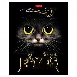 Тетрадь А5 48 л., HATBER скоба, клетка, матовая ламинация, 3D-лак, "Волшебные глаза" (микс), 088313, 48Т5лолВ1