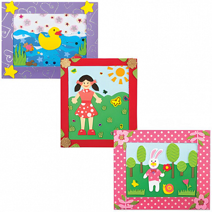 Пористая резина/фоамиран А4, 2 мм, НАБОР, 5 листов, 5 цветов, яркие цвета, блестки, ОСТРОВ СОКРОВИЩ, 660078