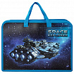 Папка на молнии с ручками ЮНЛАНДИЯ А4, 1 отделение, пластик, ширина 45 мм, "Space explorer", 270949