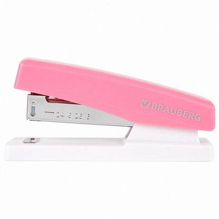 Степлер №24/6, 26/6 BRAUBERG "STYLE", до 25 листов, ассорти, 272748