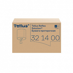 Бумага протирочная с центральной вытяжкой 270 метров, Tellus/TORK Reflex (M4) 1-слойная, КОМПЛЕКТ 6 рулонов, 321400