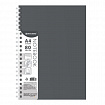 Тетрадь обложка пластик, А4 80 л., гребень мягкий (силиконовый), клетка, BRAUBERG, серый, 405357