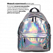 Рюкзак BRAUBERG GLOSSY универсальный, блестящий, серебро, 41х32х14 см, 226421