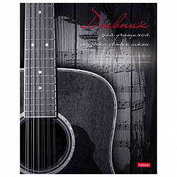 Дневник для музыкальной школы 48 л., скоба, обложка картон, цветной блок, HATBER, "Наедине с музыкой", 053014, 48Дмз5В_18615