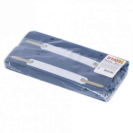 Механизм скоросшиватель полоска до 100 листов, КОМПЛЕКТ 50 шт., металл, 160х35 мм, STAFF, 229824