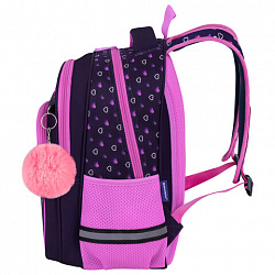 Рюкзак BRAUBERG PROFI, 2 отделения, с брелком, "Lonely cat", 36х27х19 см, 274415