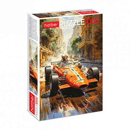 Пазл картонный 1000 элементов АССОРТИ, 10 дизайнов, 480х680 мм, HATBER