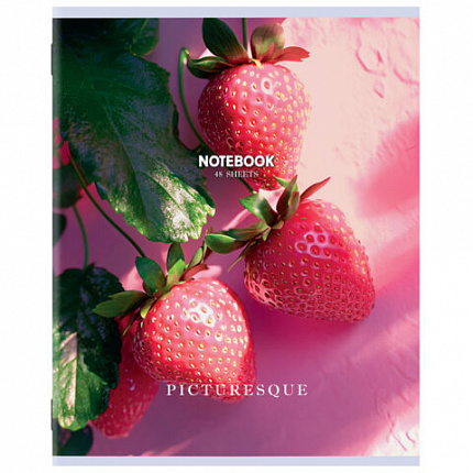 Тетрадь А5, 48 л., STAFF, скоба, клетка, офсет №2 ЭКОНОМ, обложка картон, ФЛОРА, 405626