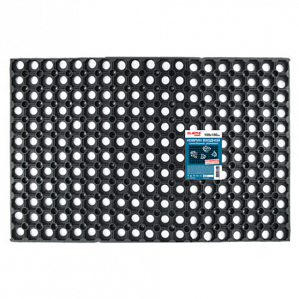 Коврик входной резиновый грязесборный ячеистый, 100х150 см, толщина 16 мм, LAIMA EXPERT, 607814