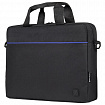 Сумка портфель BRAUBERG PRACTICAL с отделением для ноутбука 15,6", Blue line, черная, 29х40х7 см, 272603