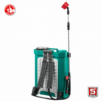 Опрыскиватель аккумуляторный ЗУБР ОПС-16, 16 л бак, 5 л/мин, 12 В, 8 А*ч, ОПС-16