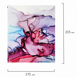 Тетрадь на кольцах А5 (175х215 мм), 240 листов, твердый картон, клетка, BRAUBERG, Акварель, 404096