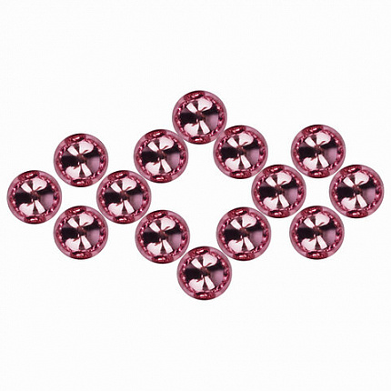 Стразы самоклеящиеся КРУГЛЫЕ, 8 мм, 150 штук, розовые, на подложке, ОСТРОВ СОКРОВИЩ, 662239