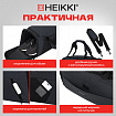 Сумка спортивная HEIKKI TRAVEL (ХЕЙКИ) с отделением для обуви, 7 карманов, темно-серая, 23х48х25 см, 272628